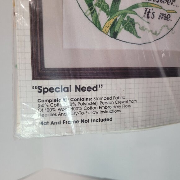 Bucilla Stitchery Needlepoint Sampler Special Need 49609 11" x 24" NIP Nice - Picture 2 of 4